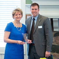 Distinguished Alumni receiving award